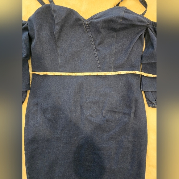 Jealous Tomato Denim Off-Shoulder Dress - Picture 11 of 12